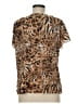 Alfred Dunner Animal Print Brown Short Sleeve Blouse Size M (petite) - photo 2