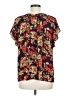 CAbi 100% Polyester Brown Short Sleeve Blouse Size M - photo 2