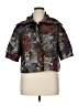 Samuel Dong 100% Polyester Gray Short Sleeve Blouse Size XL - photo 1