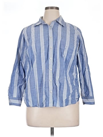 Talbots 3/4 Sleeve Button-Down Shirt (view 1)