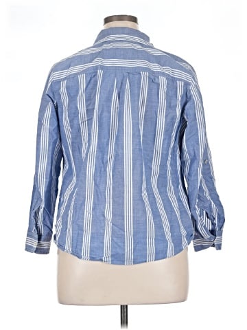 Talbots 3/4 Sleeve Button-Down Shirt (view 2)