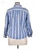 Talbots 100% Cotton Stripes Blue 3/4 Sleeve Button-Down Shirt Size 16 Petite - photo 2