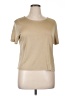 Judith Hart Metallic Tan Short Sleeve T-Shirt Size XL - photo 1