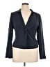 Metrostyle 100% Polyester Blue Blazer Size 14 - photo 1
