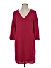 Everly 100% Polyester Solid Burgundy Casual Dress Size S - photo 1