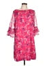 Wallis 100% Polyester Floral Pink Cocktail Dress Size 12 - photo 1