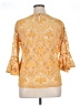 NY Collection Gold 3/4 Sleeve Blouse Size 1X - photo 2