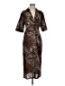 Veronica Beard 100% Linen Animal Print Brown Cocktail Dress Size S (estimated) - photo 1