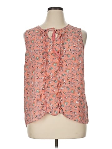 Rose + Olive Sleeveless Blouse (view 1)