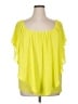 AGB 100% Polyester Yellow Short Sleeve Blouse Size 1X - photo 1