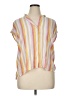 Old Navy Stripes Yellow Sleeveless Button-Down Shirt Size XL - photo 1