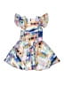 Zoe Ltd 100% Polyester Graphic White Dress Size 8 - photo 1