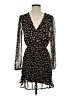 Row A 100% Polyester Animal Print Black Cocktail Dress Size S - photo 1