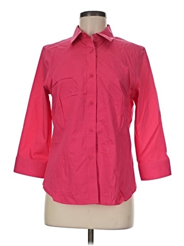 Jones New York Signature 3/4 Sleeve Button-Down Shirt (view 1)