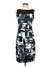 AB Studio Graphic Gray Black Cocktail Dress Size 4 - photo 1