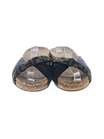 Fendi Satin FF Twist Espadrille Slide Sandal  (view 2)