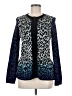 St. John Animal Print Blue Cardigan Size M - photo 1