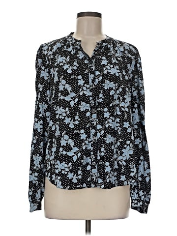 Veronica Beard Long Sleeve Silk Top (view 1)