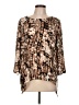 Sami & JO 100% Polyester Brown 3/4 Sleeve Blouse Size L - photo 1