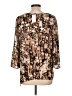 Sami & JO 100% Polyester Brown 3/4 Sleeve Blouse Size L - photo 2