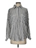 Everly Stripes Gray Long Sleeve Button-Down Shirt Size S - photo 1
