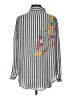 Everly Stripes Gray Long Sleeve Button-Down Shirt Size S - photo 2
