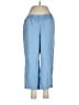 Purejill 100% Cotton Checkered-gingham Blue Casual Pants Size Med Petite - photo 1