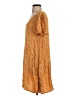 Hinge 100% Viscose Paisley Orange Casual Dress Size S - photo 5