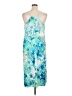 Connected Apparel 100% Polyester Tropical Blue Casual Dress Size 14 - photo 2