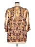 One World Gold Short Sleeve Blouse Size 1X - photo 2