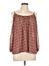 Soprano 100% Polyester Burgundy 3/4 Sleeve Blouse Size L - photo 1