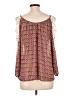 Soprano 100% Polyester Burgundy 3/4 Sleeve Blouse Size L - photo 2