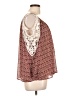 Soprano 100% Polyester Burgundy 3/4 Sleeve Blouse Size L - photo 4