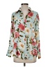 Zara Floral Teal Long Sleeve Blouse Size S - photo 1