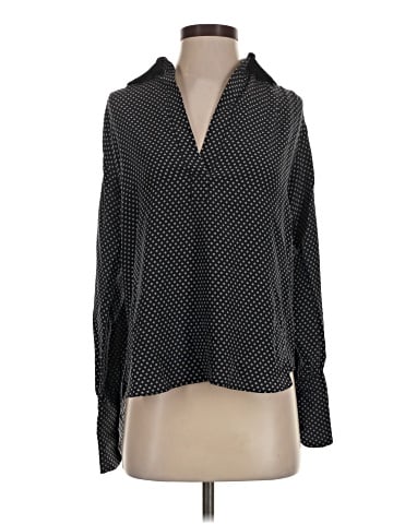 Nili Lotan Long Sleeve Silk Top (view 1)