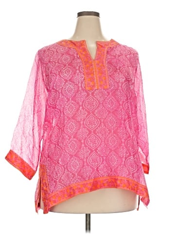 Gretchen Scott Designs 3/4 Sleeve Silk Top (view 1)