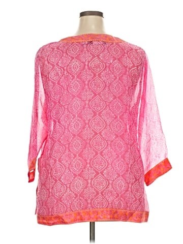 Gretchen Scott Designs 3/4 Sleeve Silk Top (view 2)