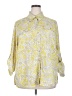 Elementz Print Yellow 3/4 Sleeve Blouse Size 3X - photo 1