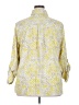 Elementz Print Yellow 3/4 Sleeve Blouse Size 3X - photo 2