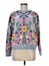 Boden 100% Cotton Floral Blue Pullover Sweater Size M - photo 1