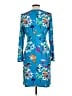 Chaps Print Blue Casual Dress Size 12 - photo 2