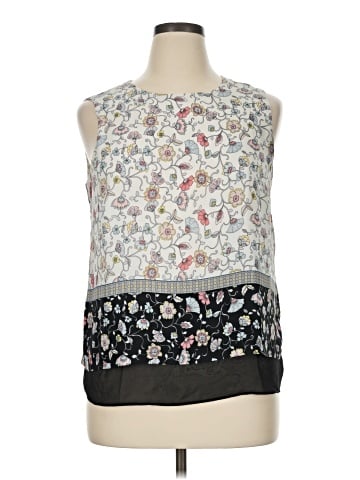 Rose + Olive Sleeveless Blouse (view 1)