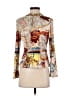 Unbranded Print Ivory Long Sleeve Blouse Size L (petite) - photo 2