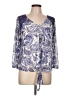 Harper Blue 3/4 Sleeve Blouse Size L - photo 1