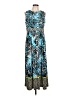 Ruby Rd. Print Blue Casual Dress Size L (petite) - photo 1