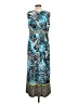 Ruby Rd. Print Blue Casual Dress Size L (petite) - photo 2