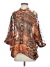 Millau 100% Polyester Orange 3/4 Sleeve Blouse Size S - photo 1