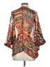 Millau 100% Polyester Orange 3/4 Sleeve Blouse Size S - photo 2