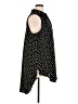 Express Polka Dots Black Sleeveless Button-Down Shirt Size XL - photo 4