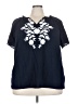 Talbots 100% Cotton Blue Short Sleeve Blouse Size 3X - photo 1